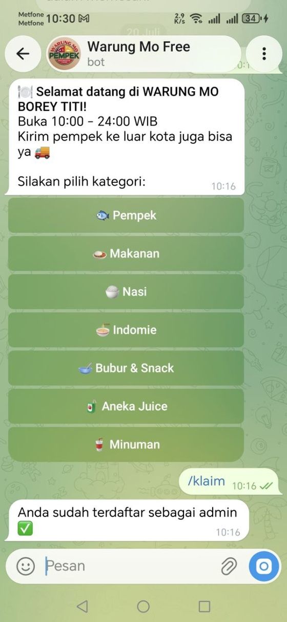 Klaim berhasil
